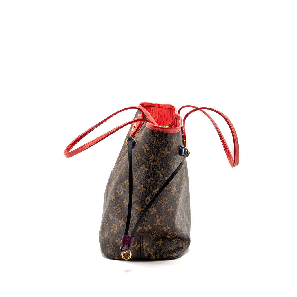 LOUIS VUITTON NEVERFULL MM TOTEM LIMITED EDITION MONOGRAM CANVAS MULITCOLOUR GHW