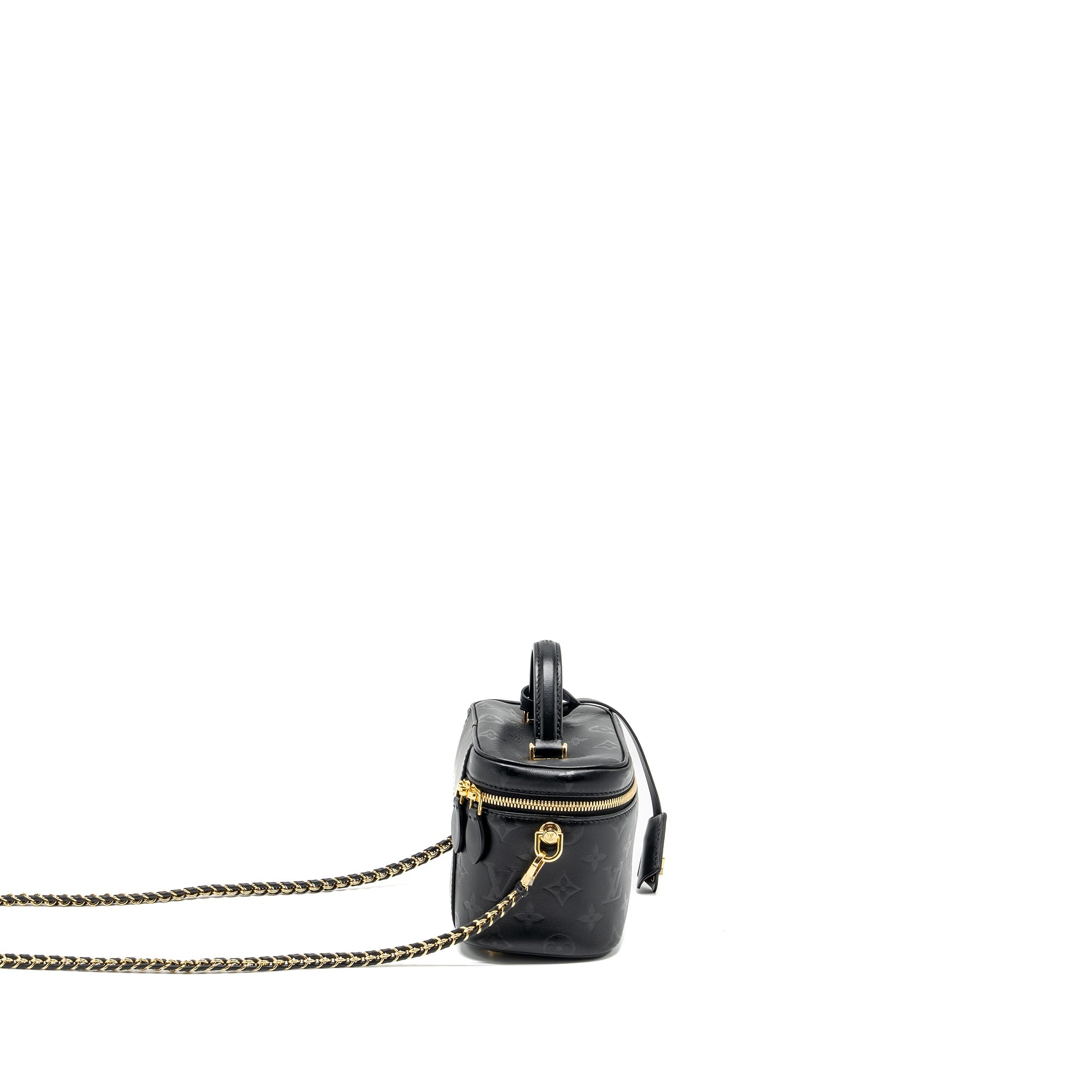 LOUIS VUITTON VANITY CASE PM MONOGRAM LAMBSKIN BLACK GHW