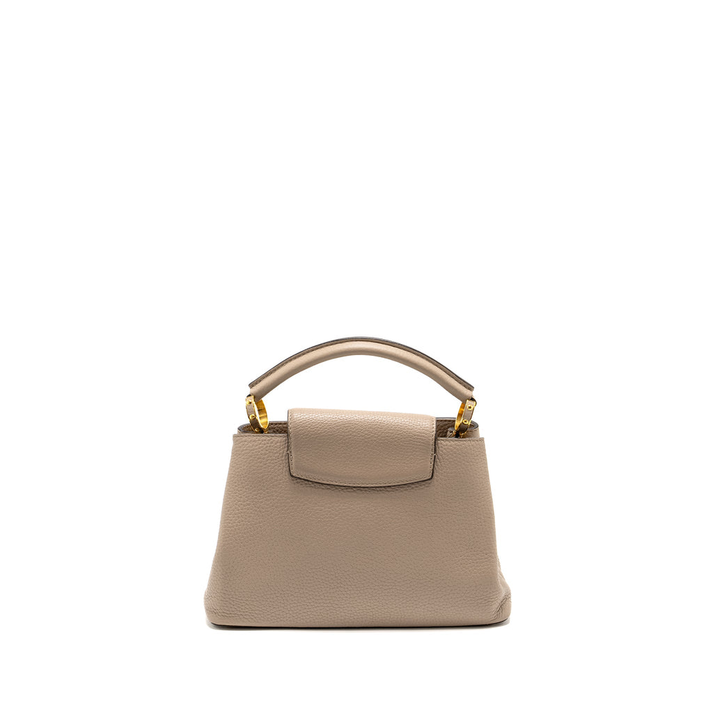 LOUIS VUITTON CAPUCINES BB TAURILLON LIGHT GREY GHW