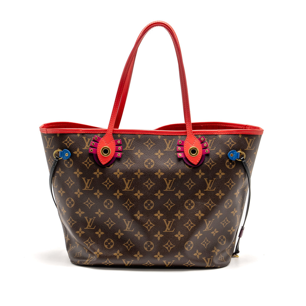 LOUIS VUITTON NEVERFULL MM TOTEM LIMITED EDITION MONOGRAM CANVAS MULITCOLOUR GHW