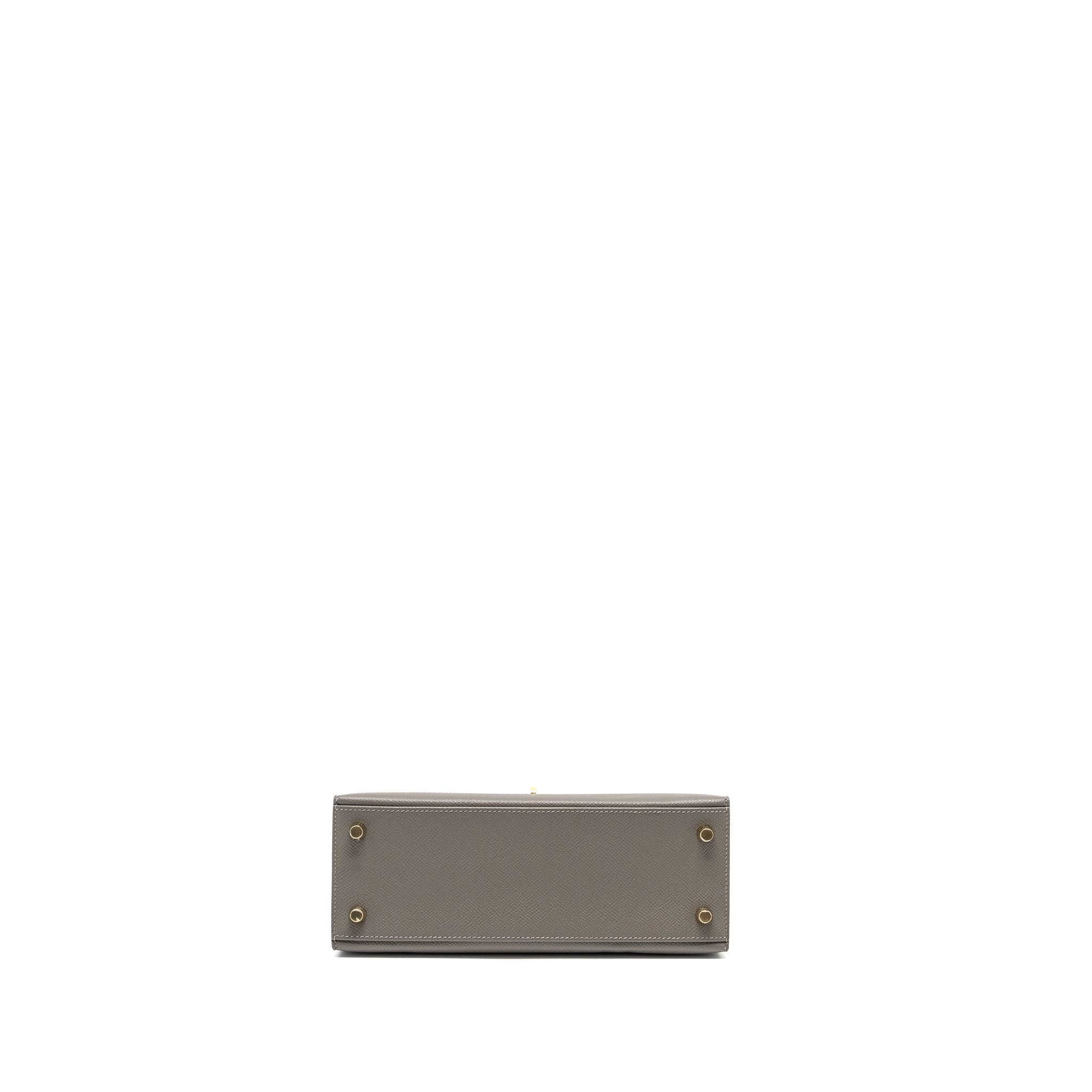 HERMES KELLY 25 SELLIER EPSOM GRIS MEYER GHW