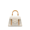 GOYARD STRUCTURED SAIGON PM CALFSKIN / CANVAS WHITE SHW