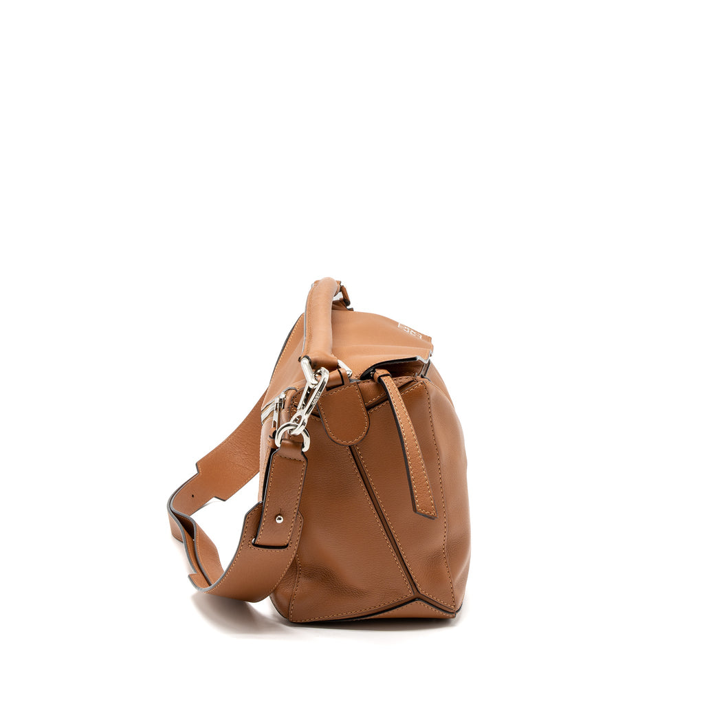 LOEWE MEDIUM PUZZLE BAG CALFSKIN TAN SHW