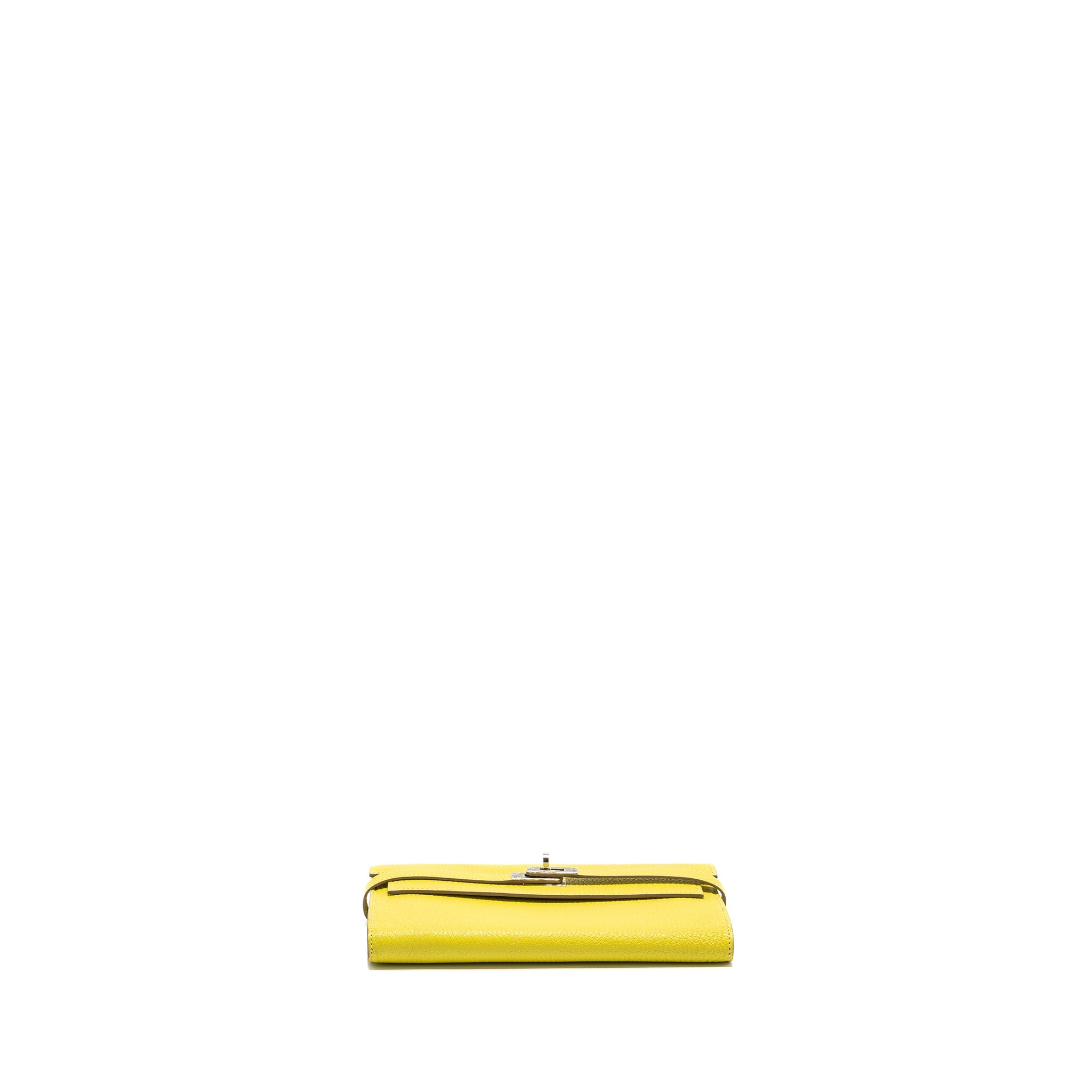 HERMES KELLY LONG WALLET CHEVRE MYSORE 9R LIME SHW