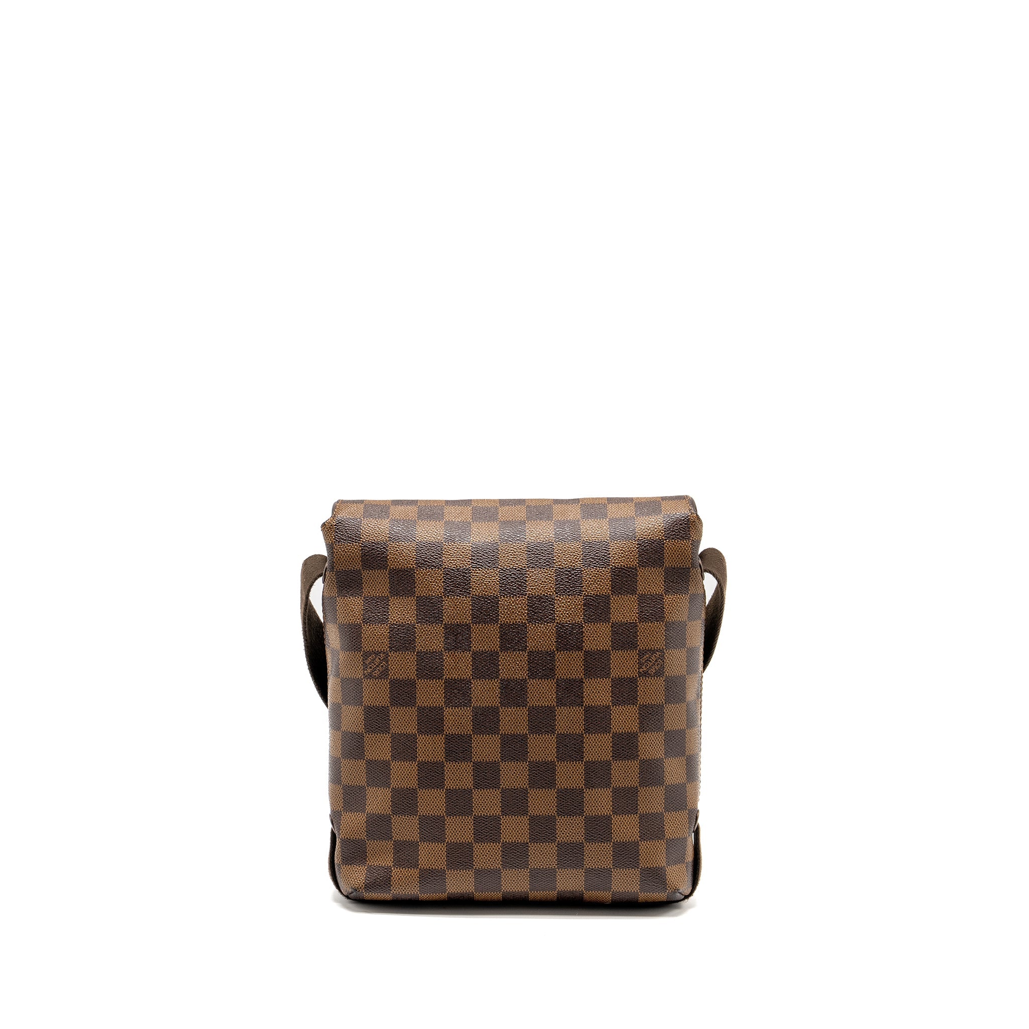 LOUIS VUITTON BROOKLYN PM MESSENGER BAG DAMIER EBENE CANVAS BROWN HARDWARE