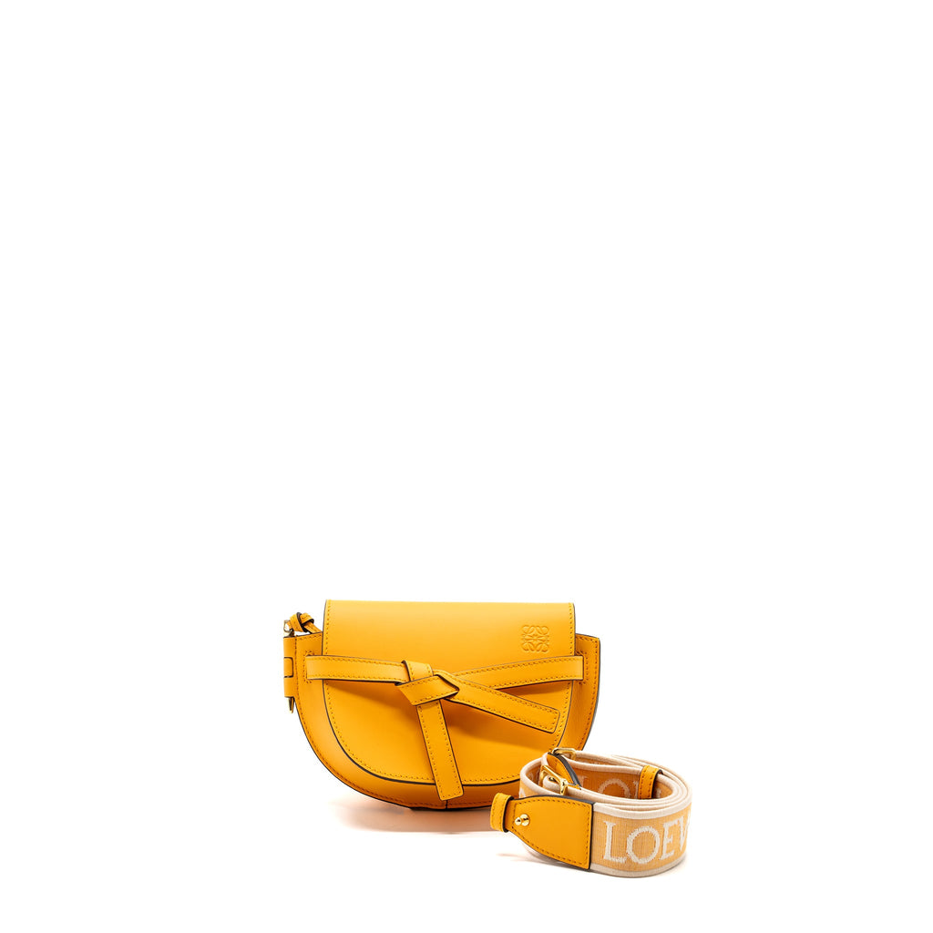 LOEWE MINI GATE DUAL BAG CALFSKIN MANDARIN LGHW