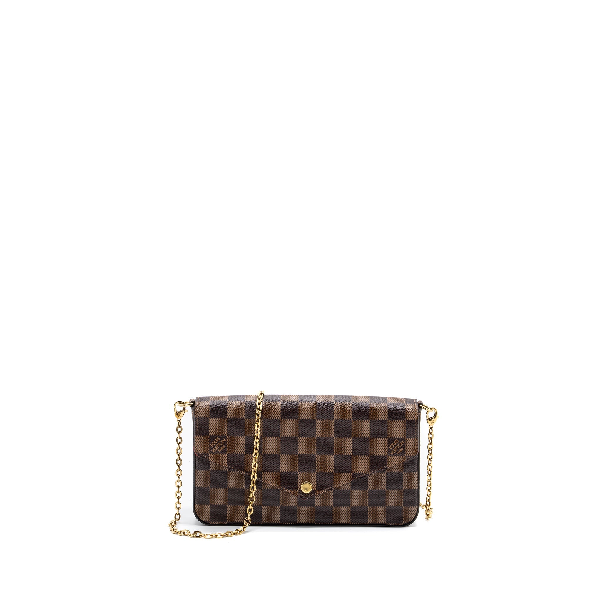 LOUIS VUITTON FELICIE  POCHETTE DAMIER EBENE CANVAS GHW