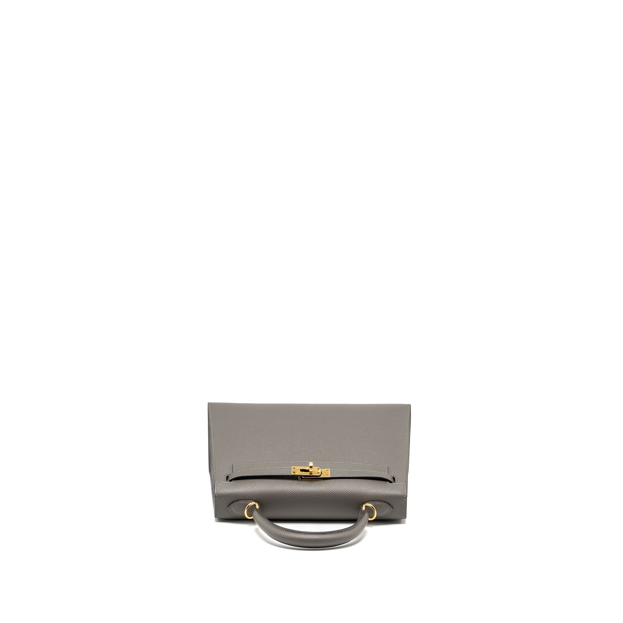 HERMES KELLY 25 SELLIER EPSOM GRIS MEYER GHW