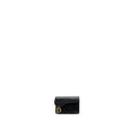 DIOR SADDLE FLAP CARD HOLDER GOATSKIN BLACK GHW