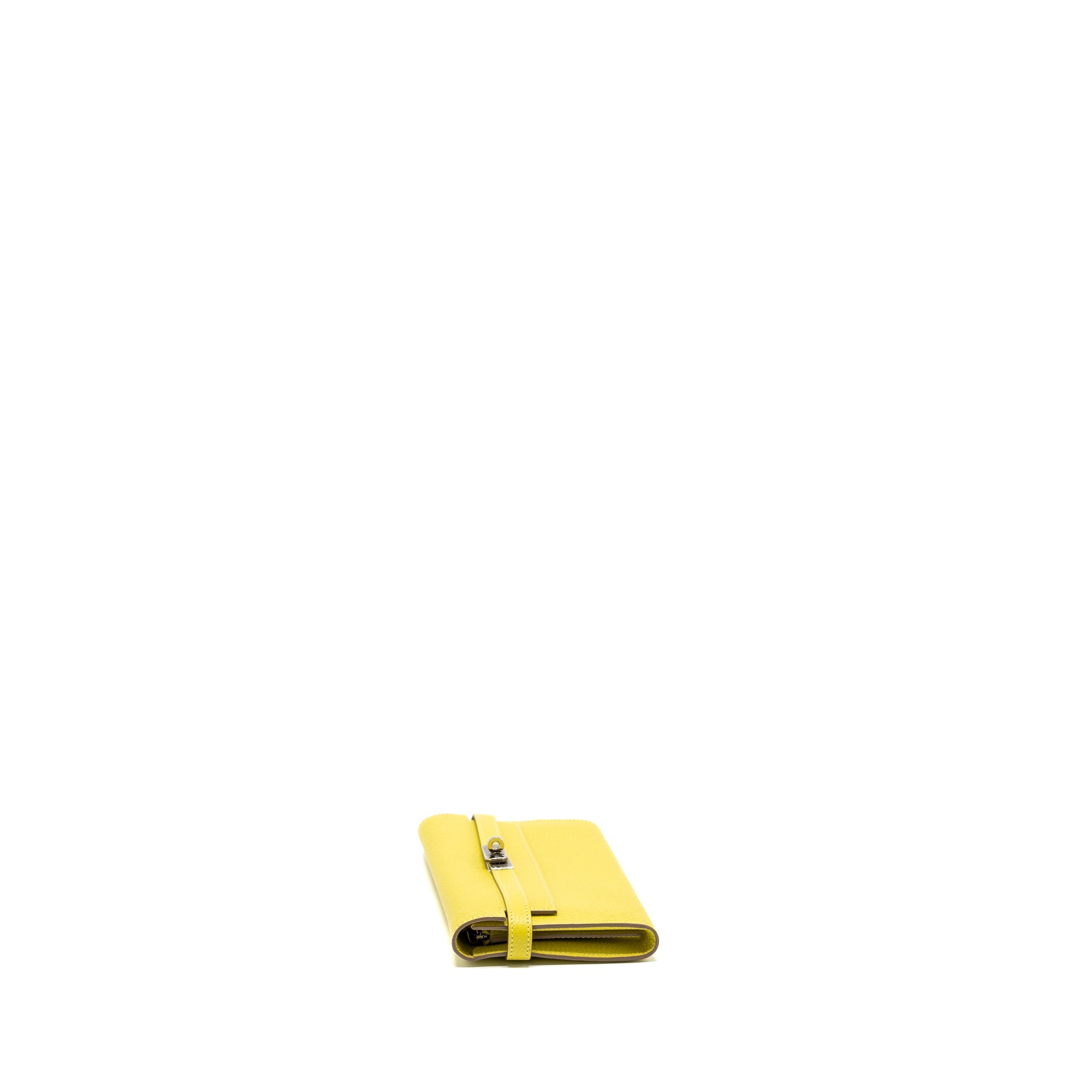 HERMES KELLY LONG WALLET CHEVRE MYSORE 9R LIME SHW