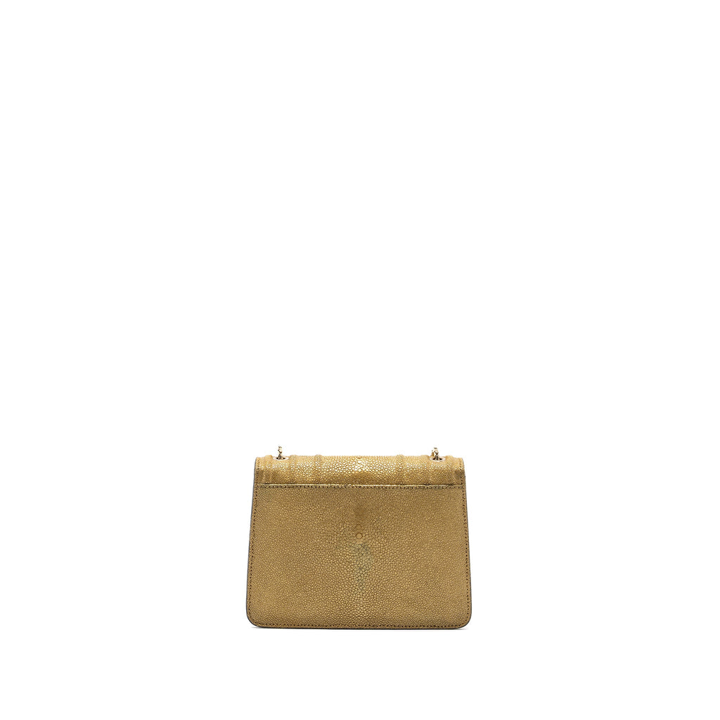 BVLGARI SERPENTI FOREVER CROSSBODY BAG STINGRAY LEATHER GOLD LGHW