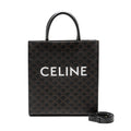 CELINE VERTICAL CABAS IN TRIOMPHE CANVAS BLACK / MULTICOLOUR GHW