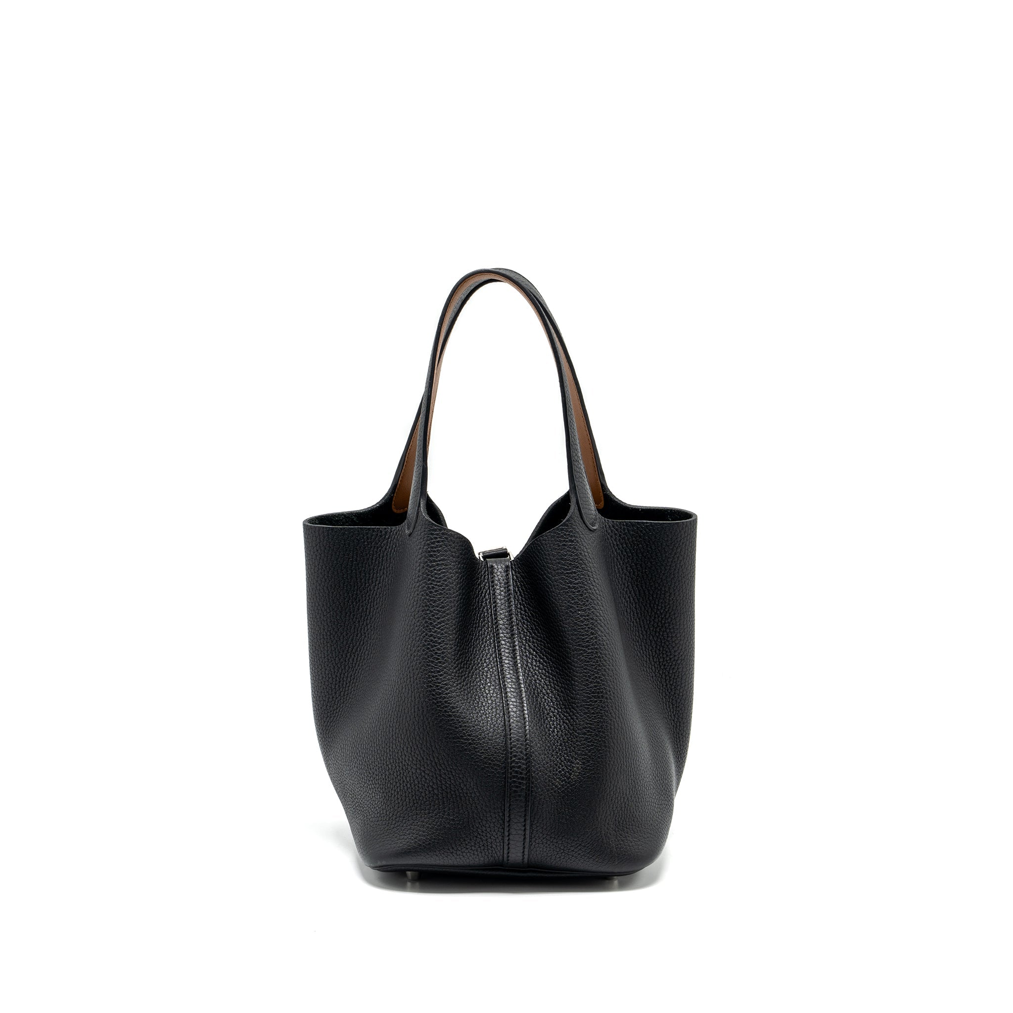 HERMES PICOTIN 22 CLEMENCE BLACK / CARAMEL SHW