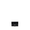 CHANEL CLASSIC FLAP CARD HOLDER LAMBSKIN BLACK SHW