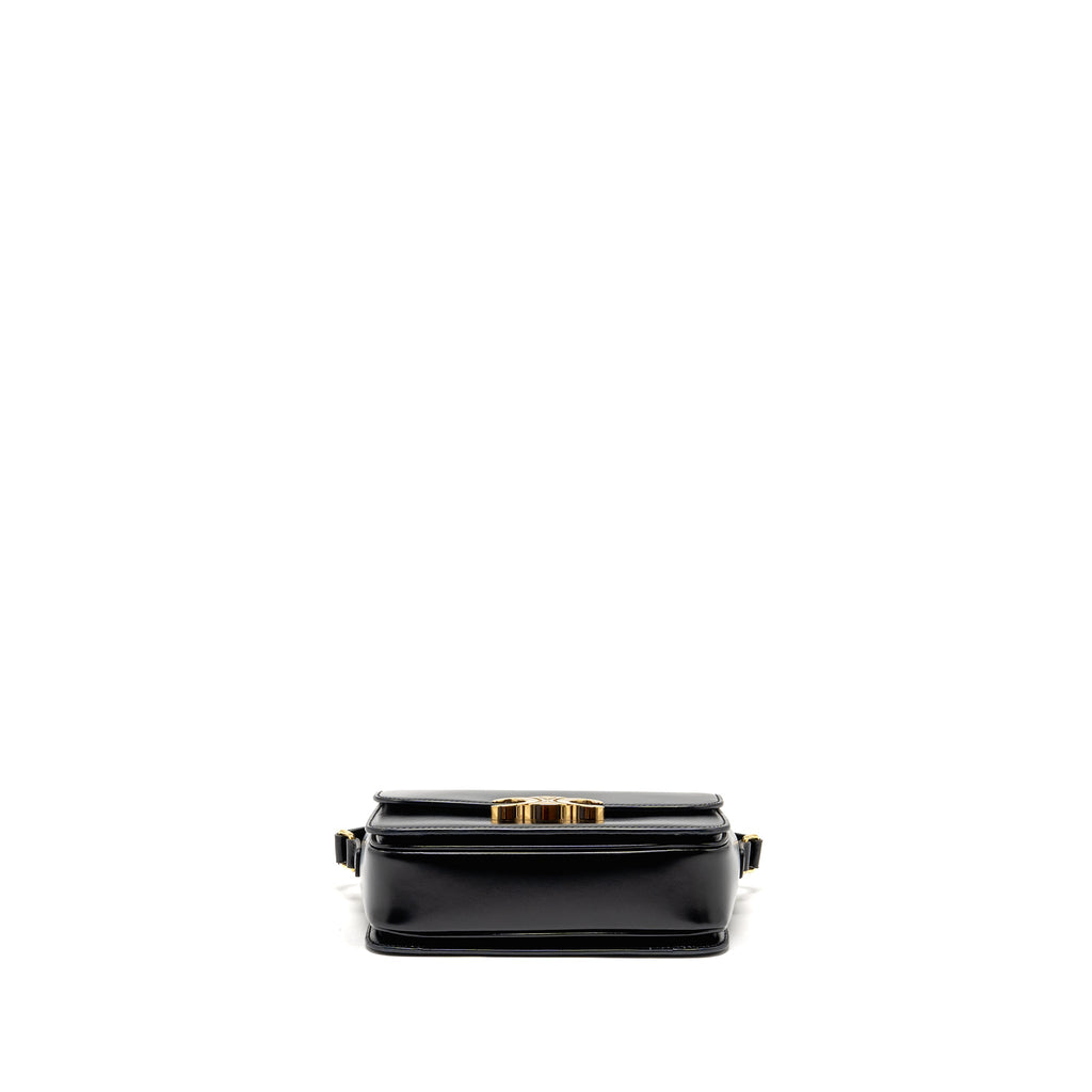 CELINE TEEN TRIOMPHE BAG SHINY CALFSKIN BLACK GHW