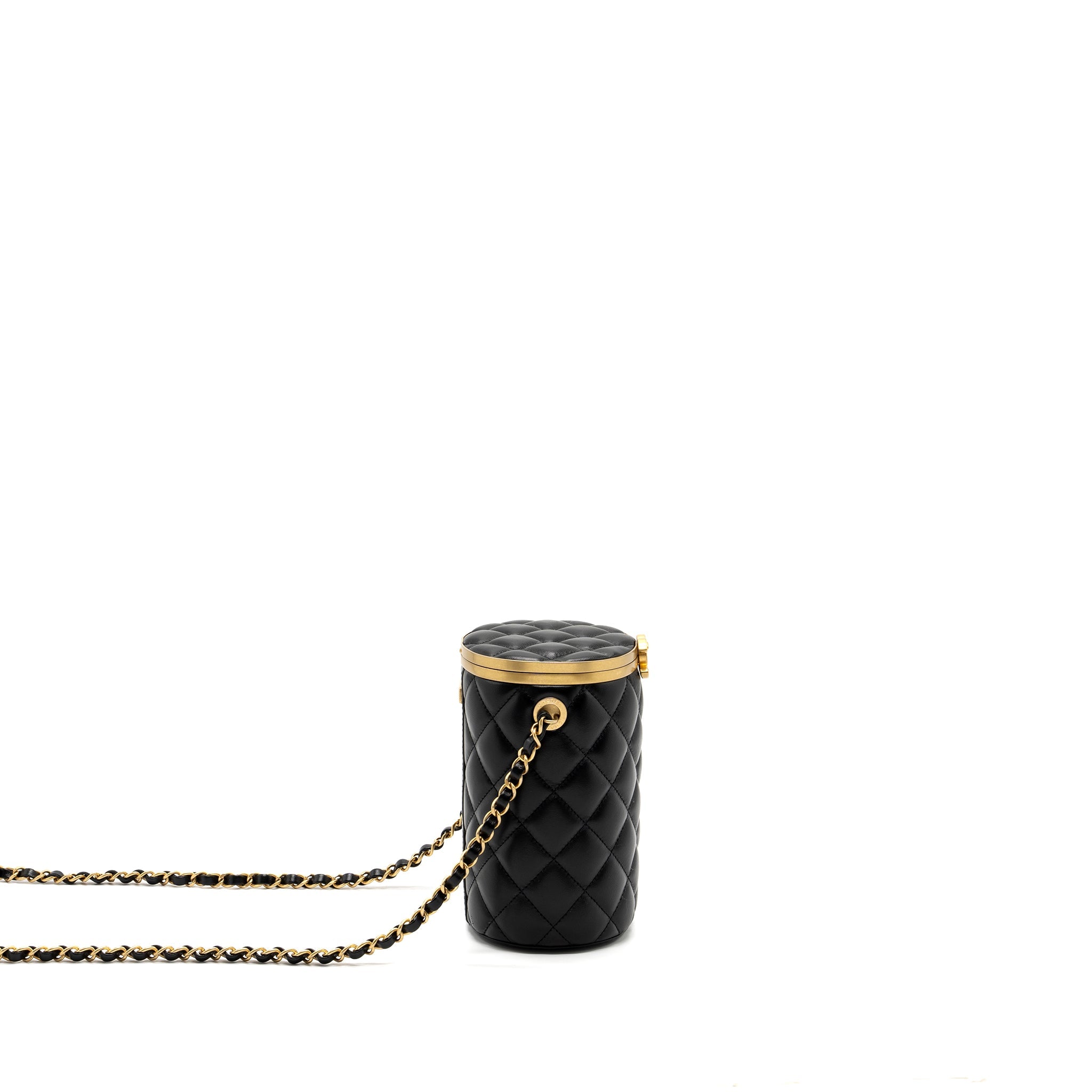 CHANEL 21A VANITY WITH CHAIN LAMBSKIN BLACK GHW (MICROCHIP)