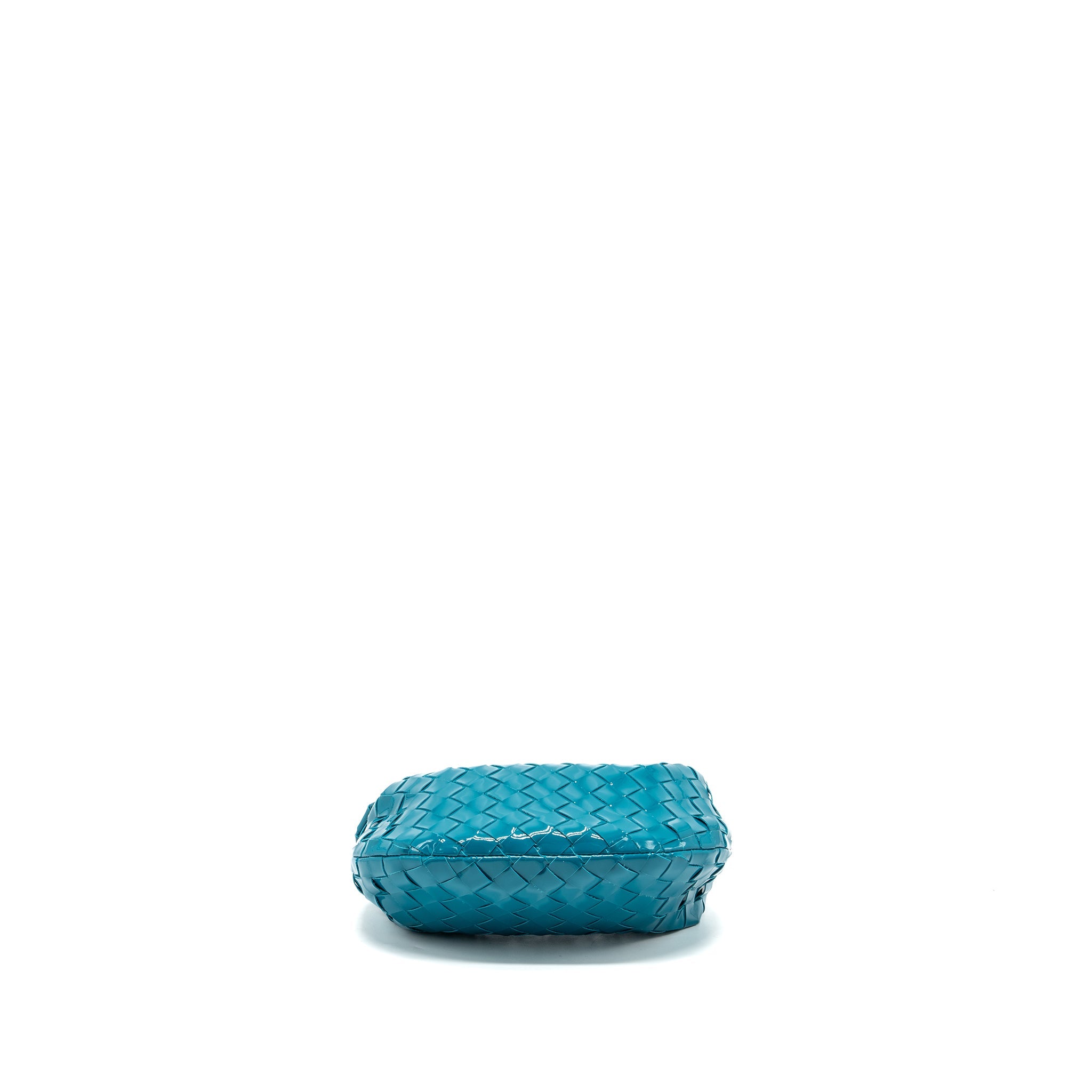 BOTTEGA VENETA MINI JODIE PATENT BLUE SHW