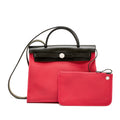 HERMES HERBAG 31 ZIP BAG CACHE HUNTER/CANVAS PINK SHW