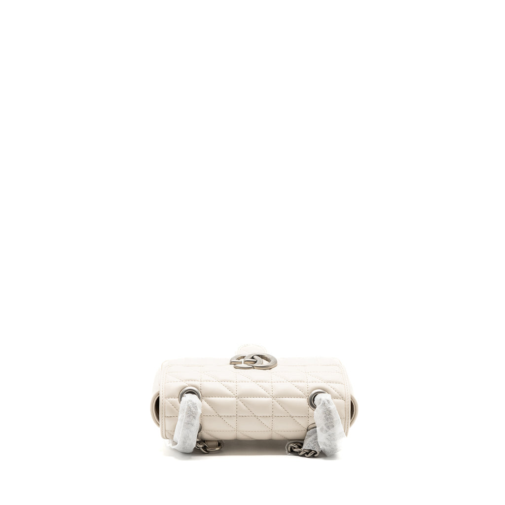 GUCCI MINI MARMONT CALFSKIN LEATHER CREAM SHW