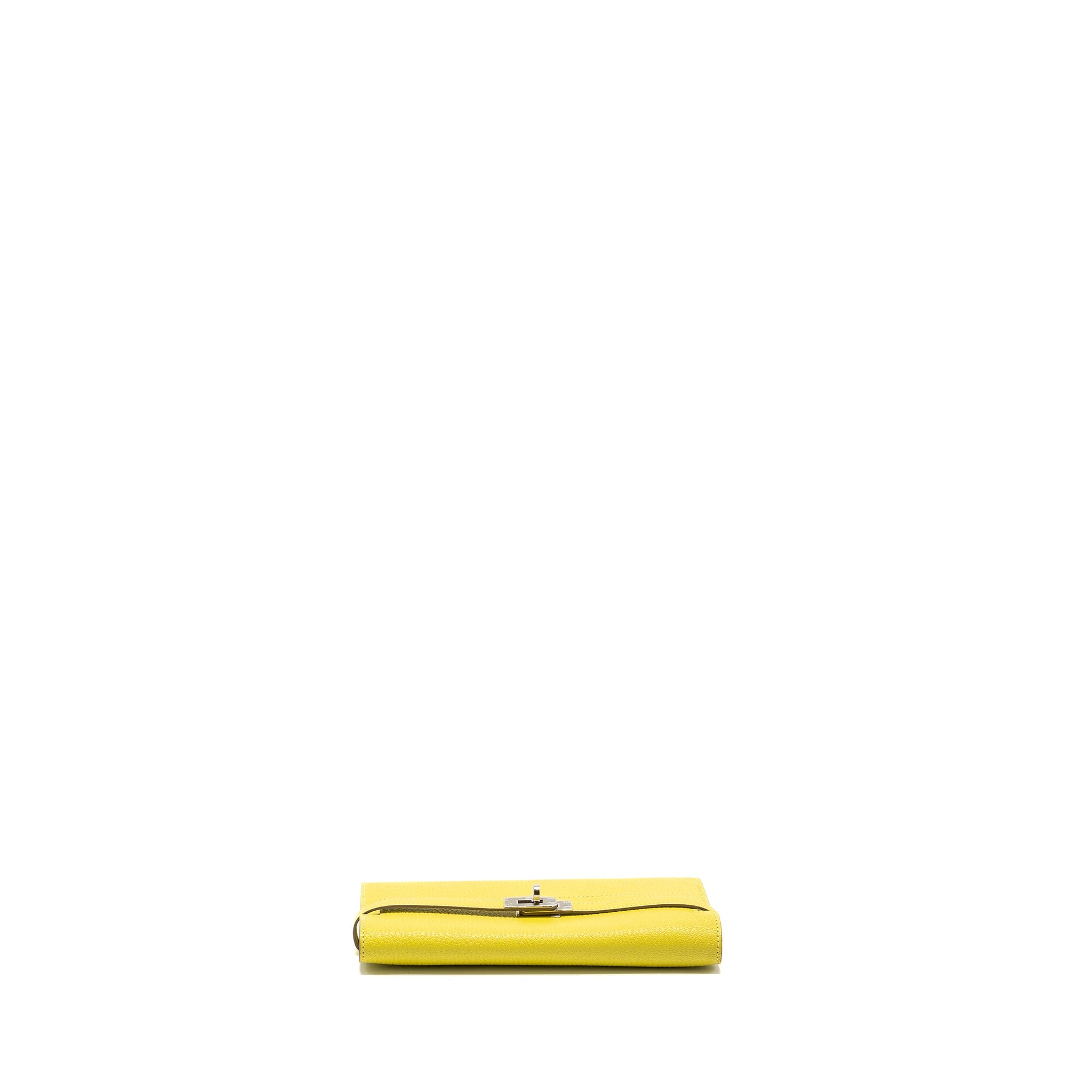 HERMES KELLY LONG WALLET CHEVRE MYSORE 9R LIME SHW
