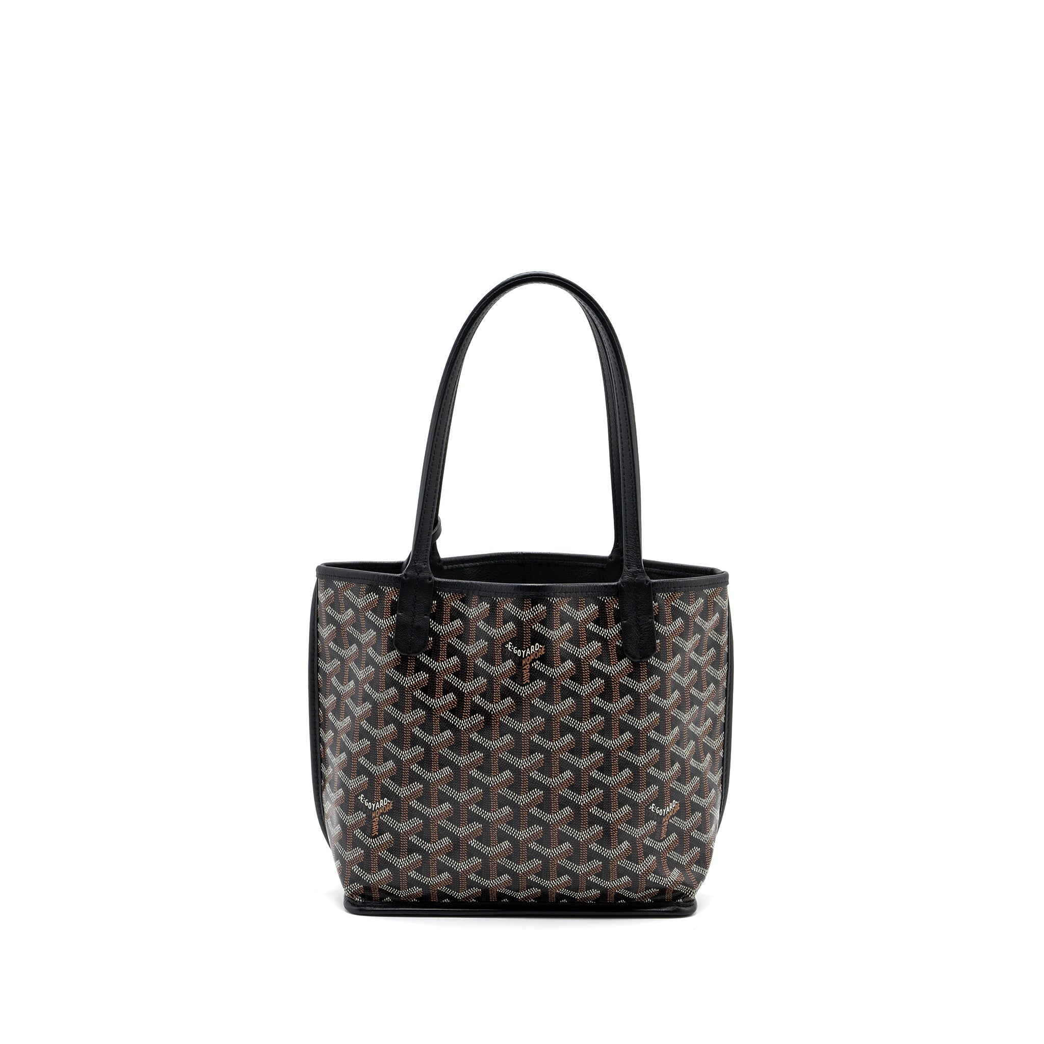 GOYARD ANJOU MINI BAG CAVAS/CALFSKIN BLACK SHW