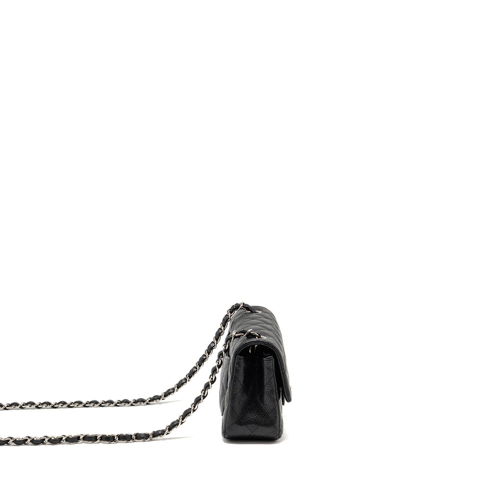 CHANEL MINI RECTANGULAR FLAP BAG CAVIAR BLACK SHW