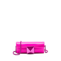 VALENTINO GARAVANI ONE STUD CLUTCH BAG NAPPA LEATHER PINK WITH PINK HARDWARE