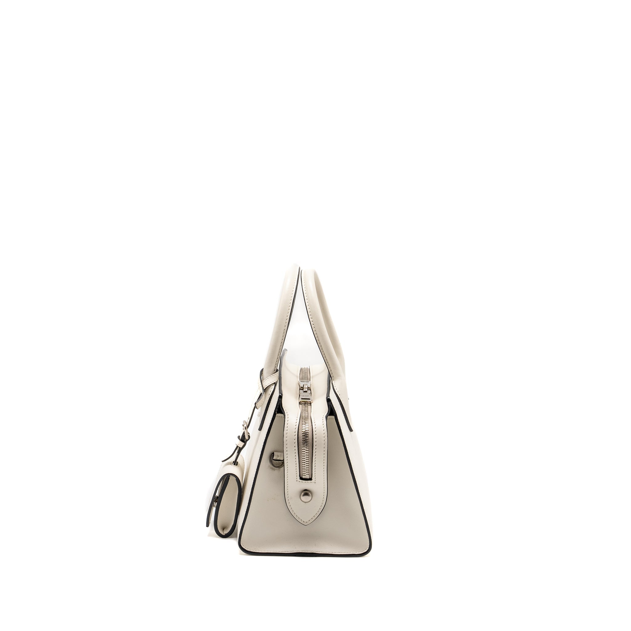 PRADA SAFFIANO MONOCHROME BAG WHITE SHW