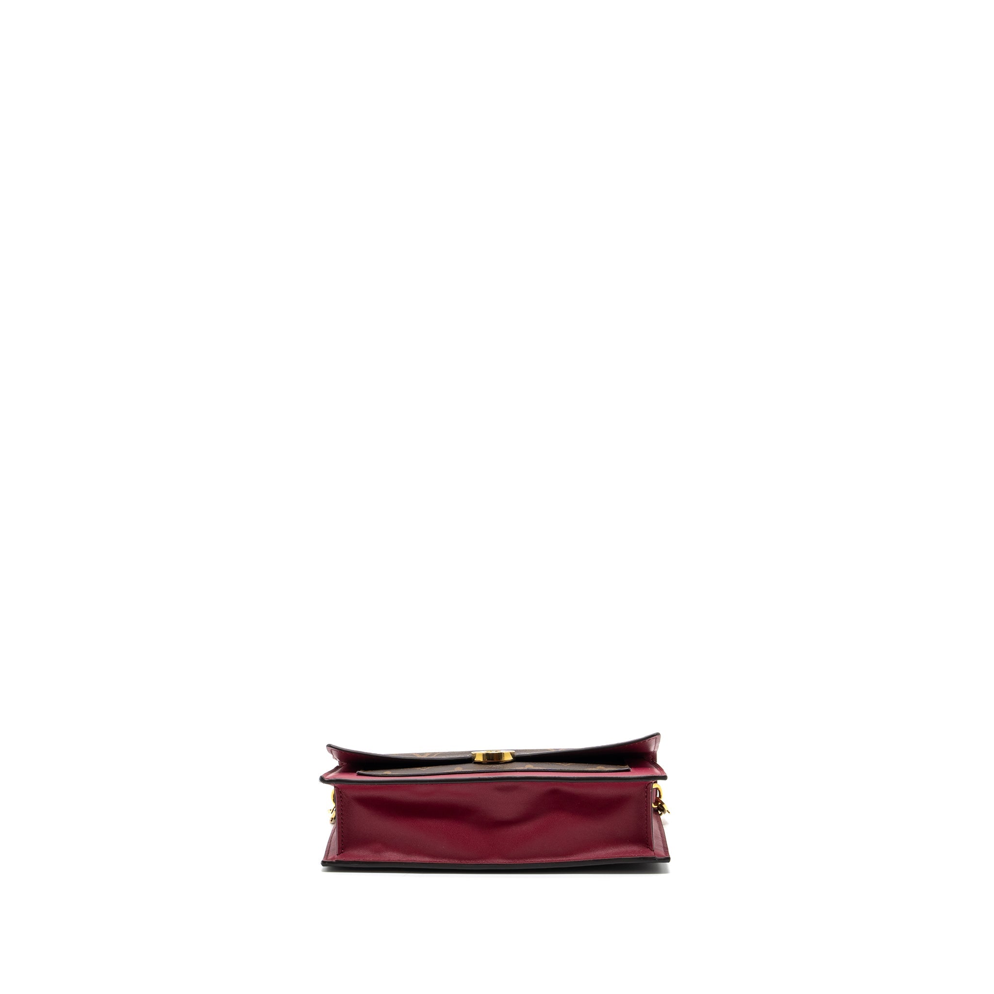 LOUIS VUITTON FLORE CHAIN WALLET MONOGRAM CANVAS/ DARK RED GHW