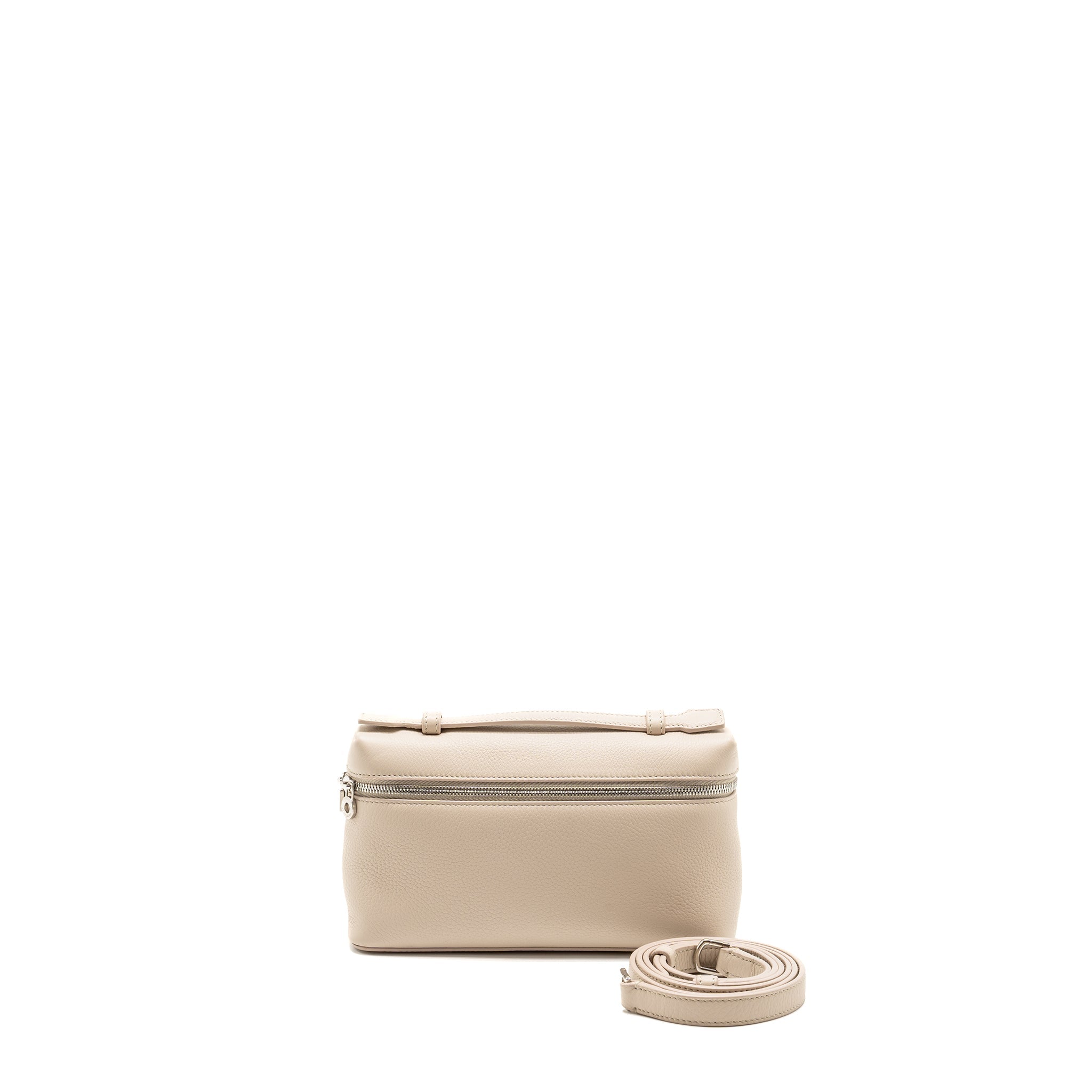 LORO PIANA EXTRA POCKET L19 GRAINED CALFSKIN WHISPER WHITE SHW