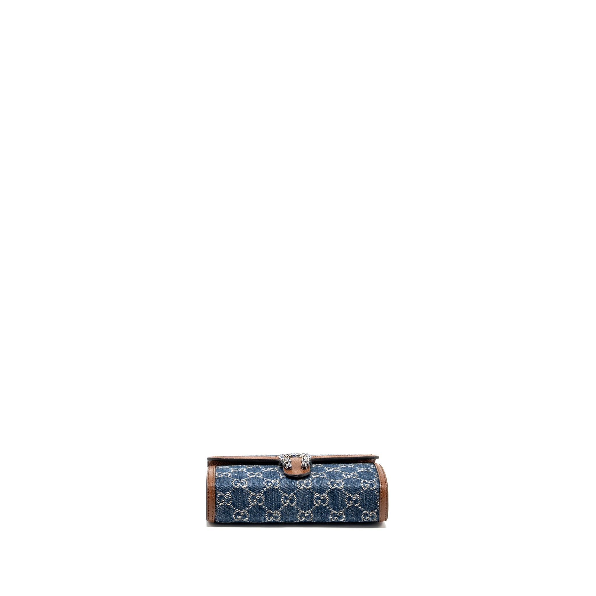 GUCCI DIONYSUS CHAIN WALLET BAG GG SUPREME DENIM/LEATHER MULTICOLOUR HARDWARE