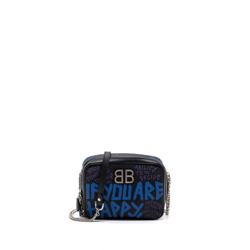 BALENCIAGA BB CAMERA BAG LEATHER BLACK/MULTICOLOUR SHW