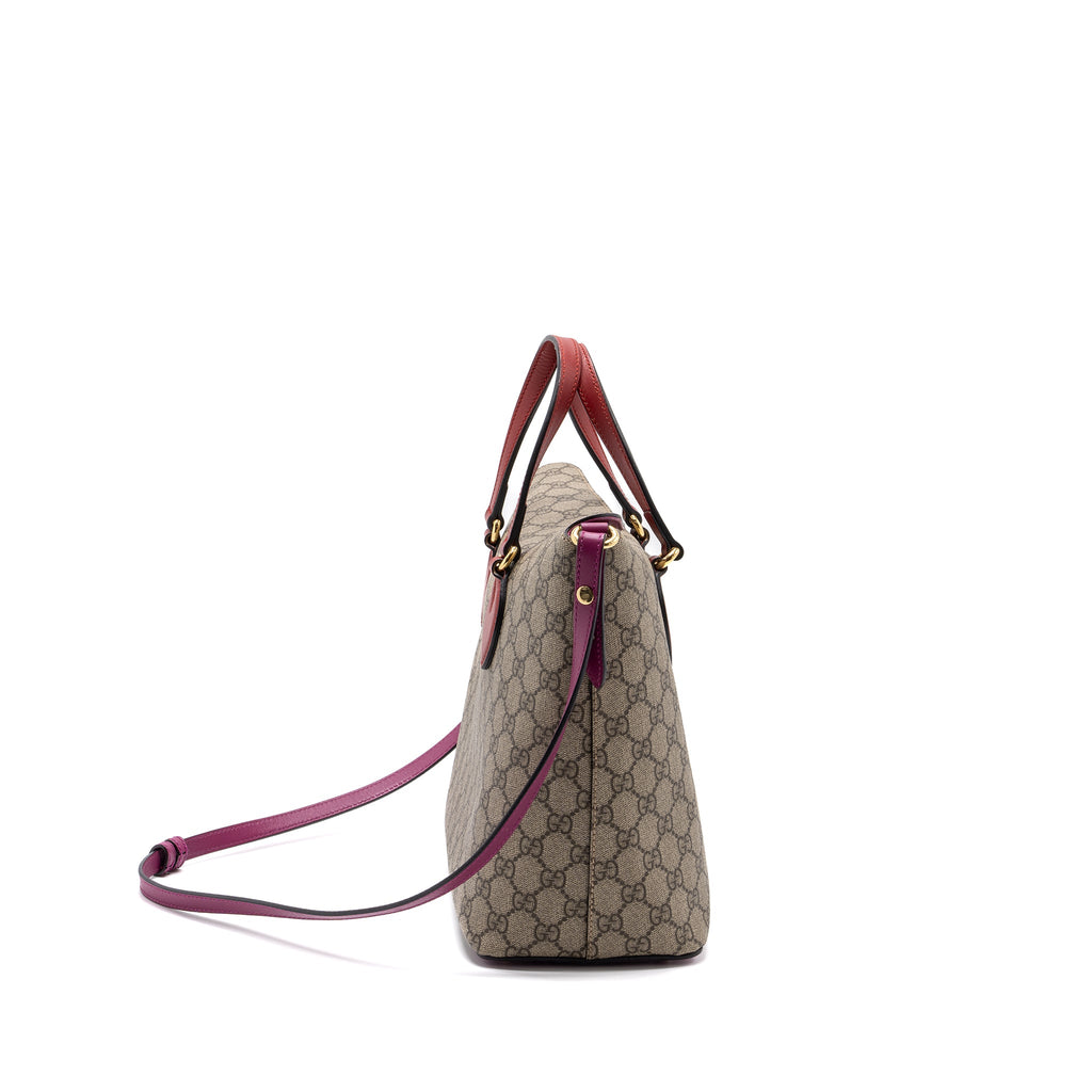 GUCCI TOTE BAG GG CANVAS MULTICOLOUR GHW