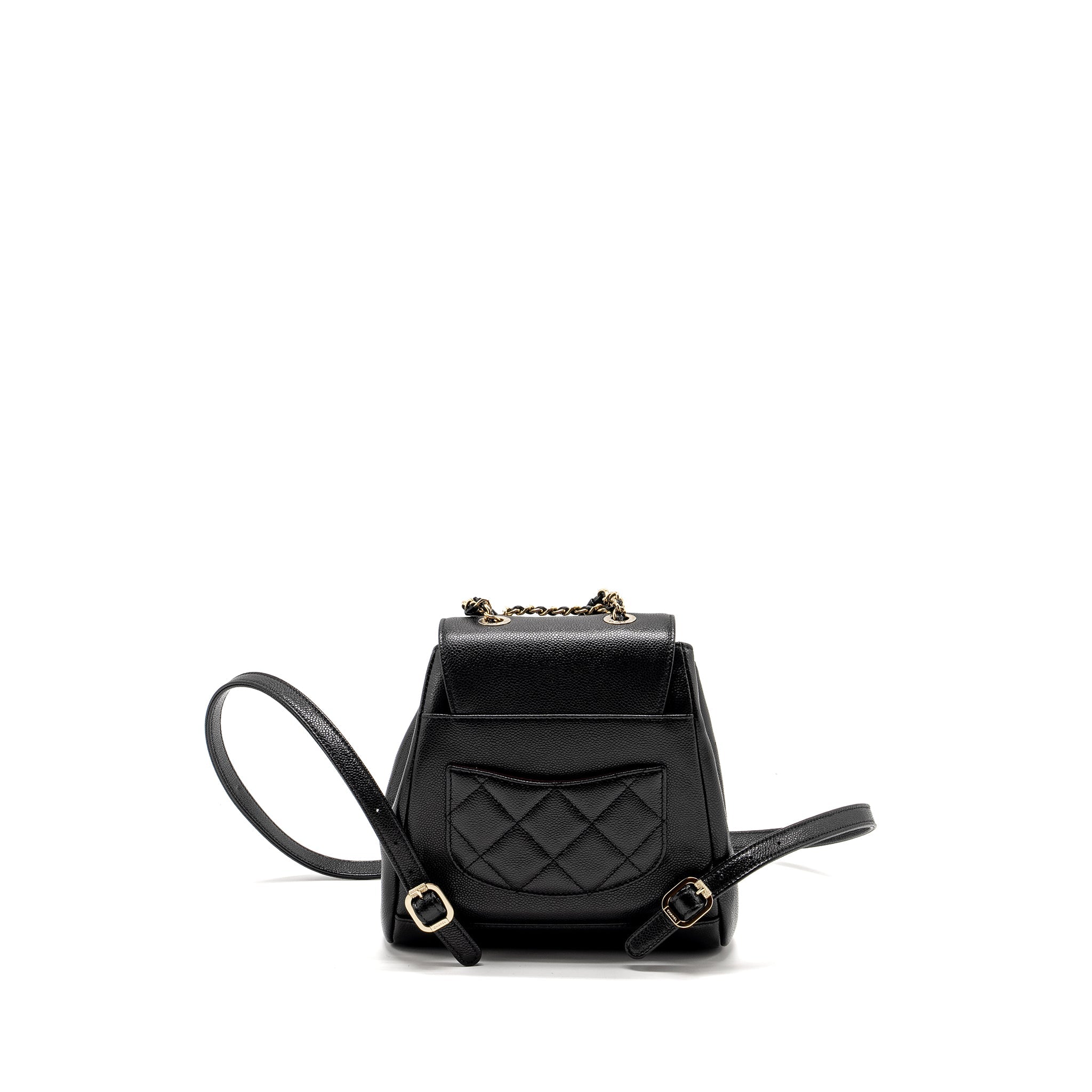 CHANEL AFFINITY BACKPACK CAVIAR BLACK LGHW (MICROCHIP)