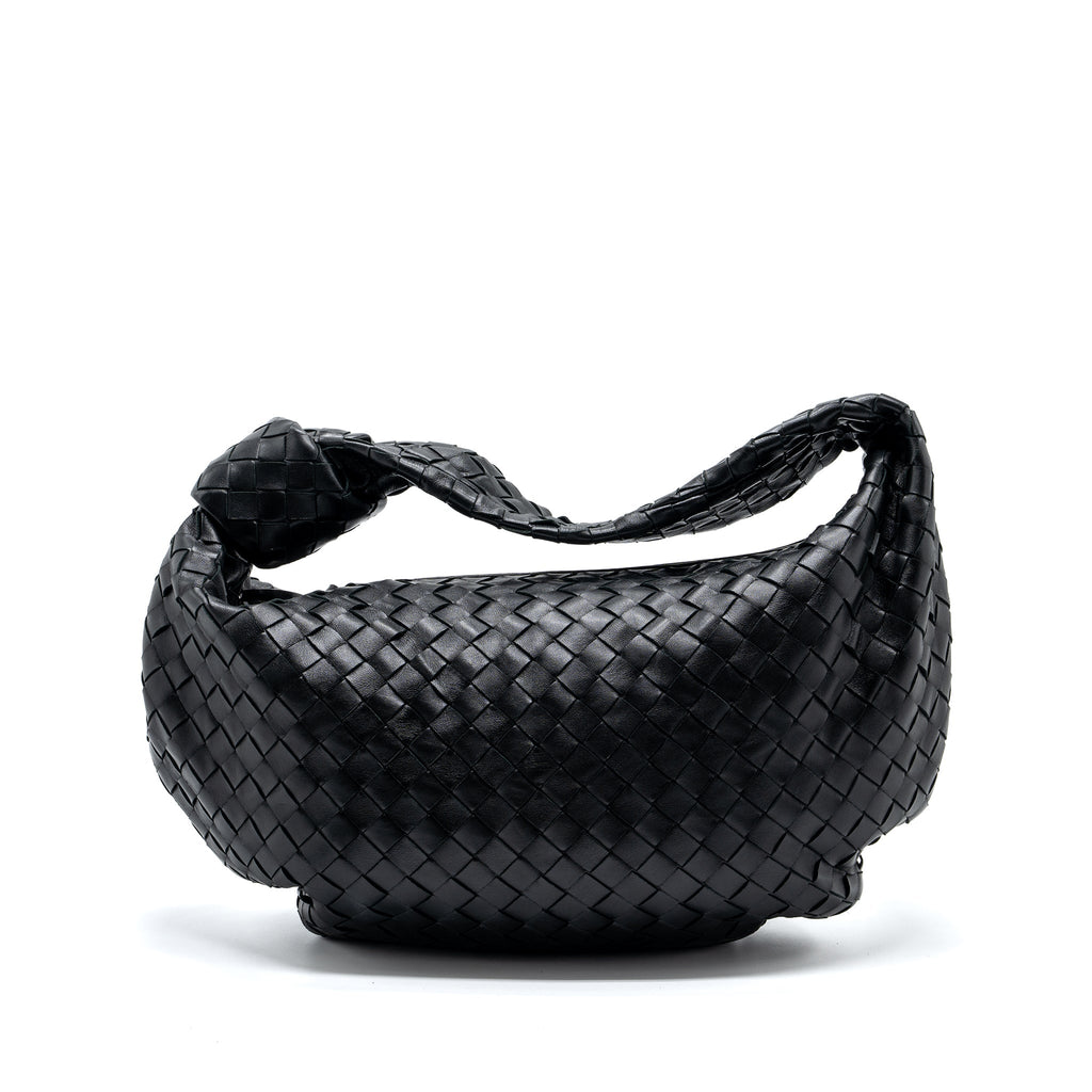 BOTTEGA VENETA SMALL JODIE LAMBSKIN BLACK SHW