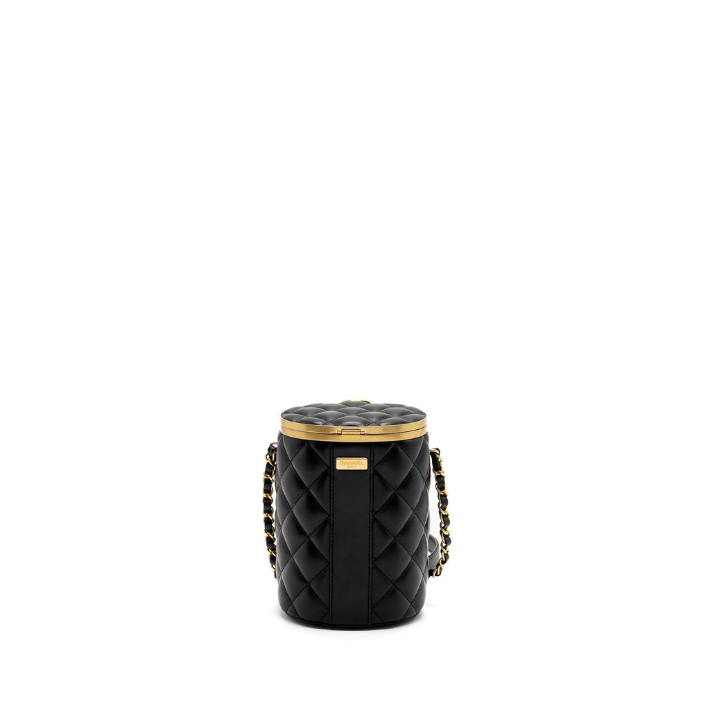 CHANEL 21A VANITY WITH CHAIN LAMBSKIN BLACK GHW (MICROCHIP)
