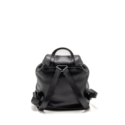 PRADA ZAINETTO BACKPACK LEATHER BLACK SHW