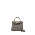 HERMES KELLY 25 SELLIER EPSOM GRIS MEYER GHW