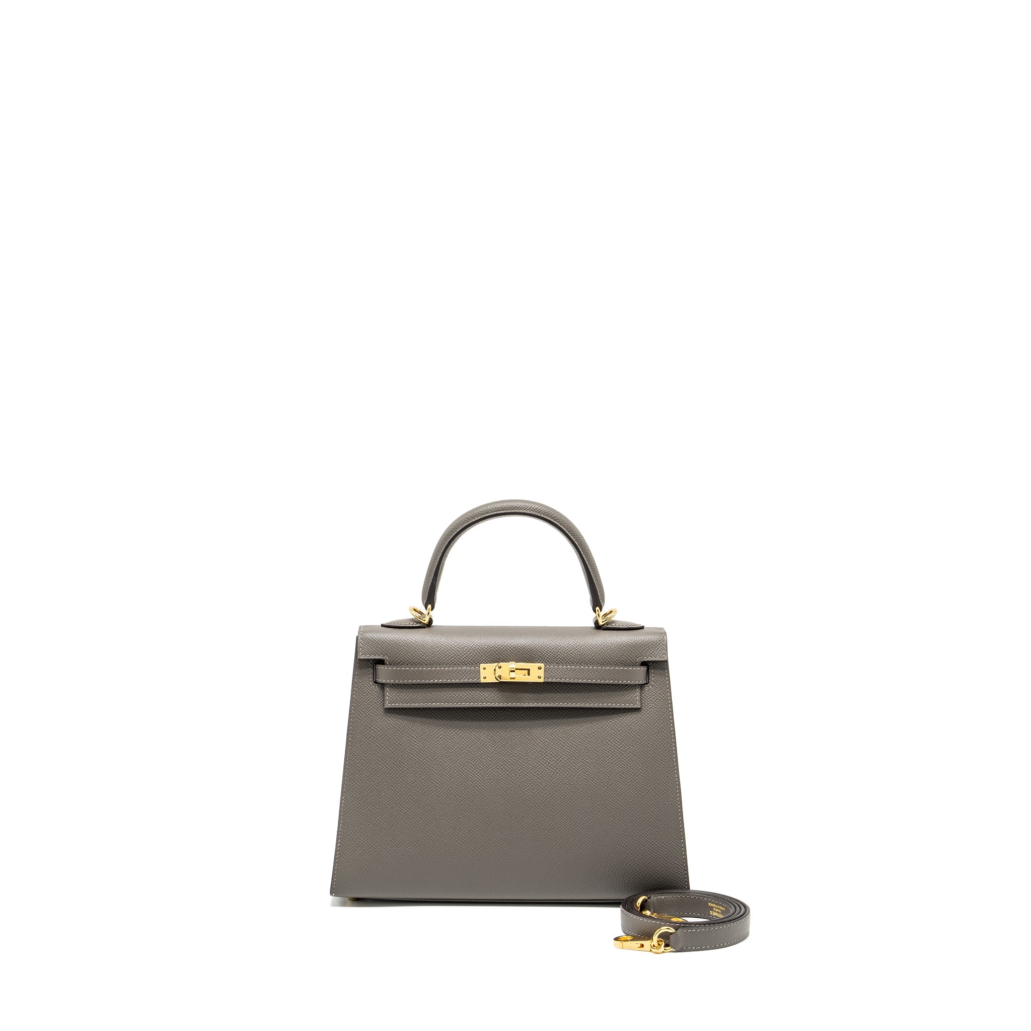 HERMES KELLY 25 SELLIER EPSOM GRIS MEYER GHW