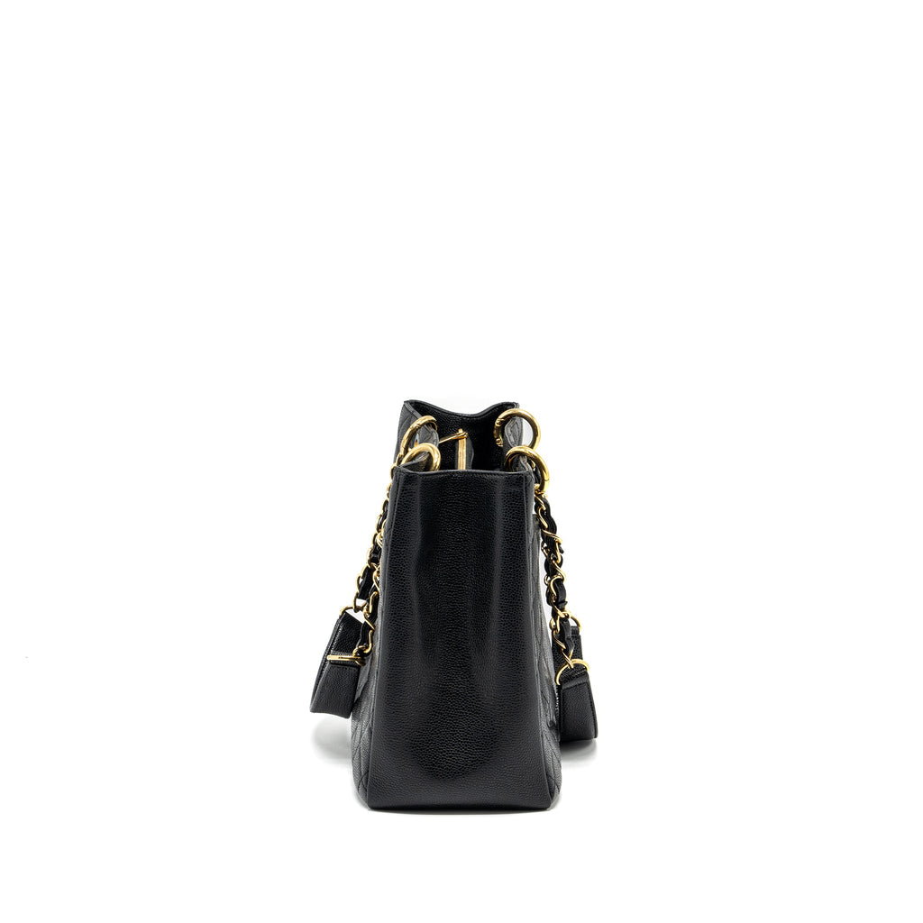 CHANEL GRAND SHOPPING TOTE BAG CAVIAR BLACK GHW
