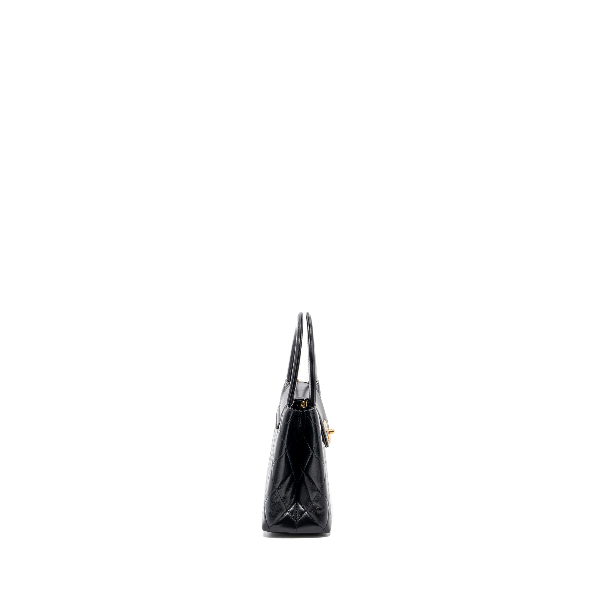 CHANEL 23K MINI SHOPPING TOTE CALFSKIN BLACK GHW(MICROCHIP)
