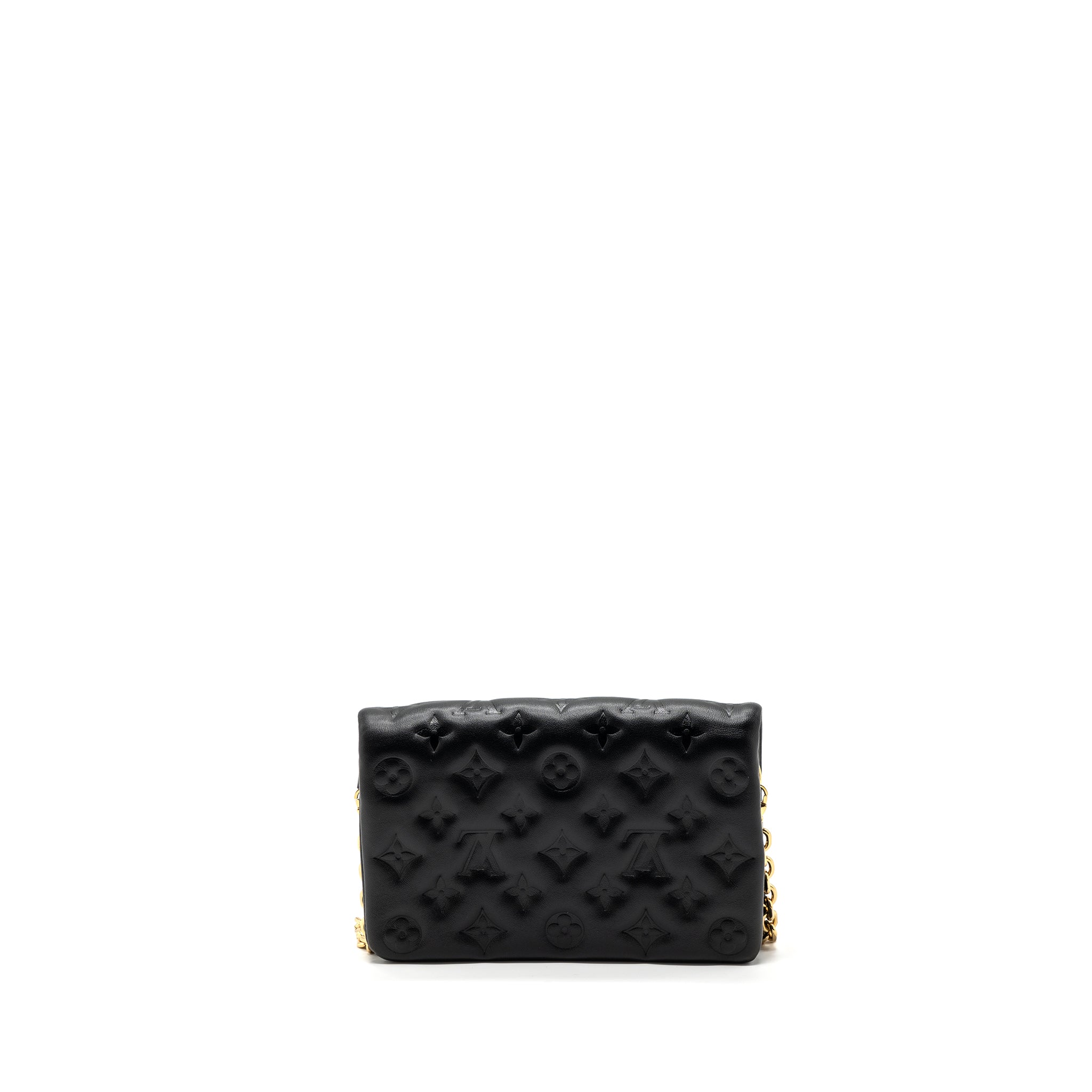 LOUIS VUITTON POCHETTE COUSSIN LAMBSKIN BLACK GHW