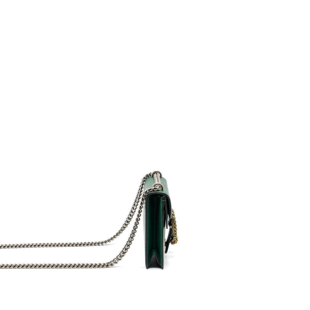 GUCCI DIONYSUS GG MINI BAG CALFSKIN GREEN SHW