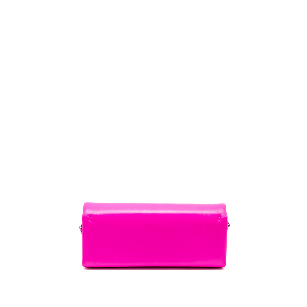 VALENTINO GARAVANI ONE STUD CLUTCH BAG NAPPA LEATHER PINK WITH PINK HARDWARE