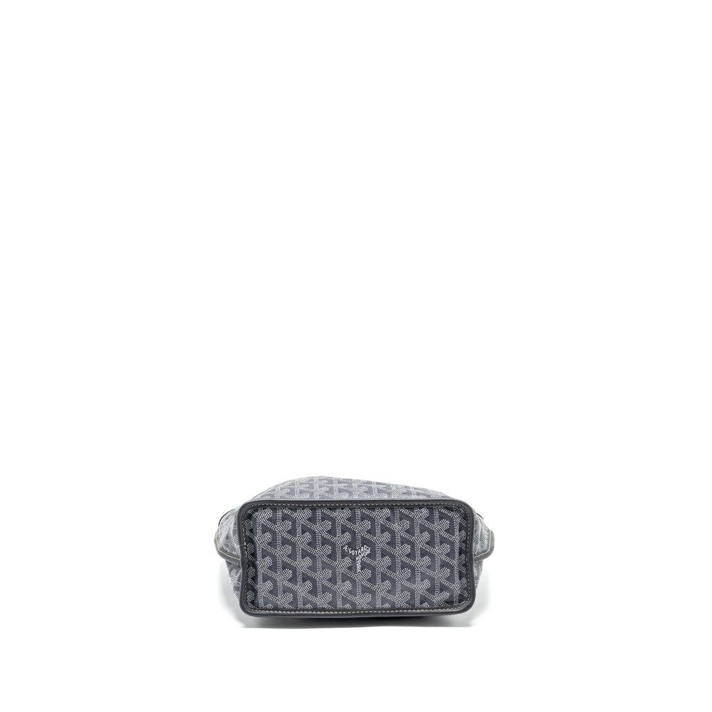 GOYARD MINI ANJOU TOTE BAG  GOYARDLINE CANVAS / LEATHER GREY SHW