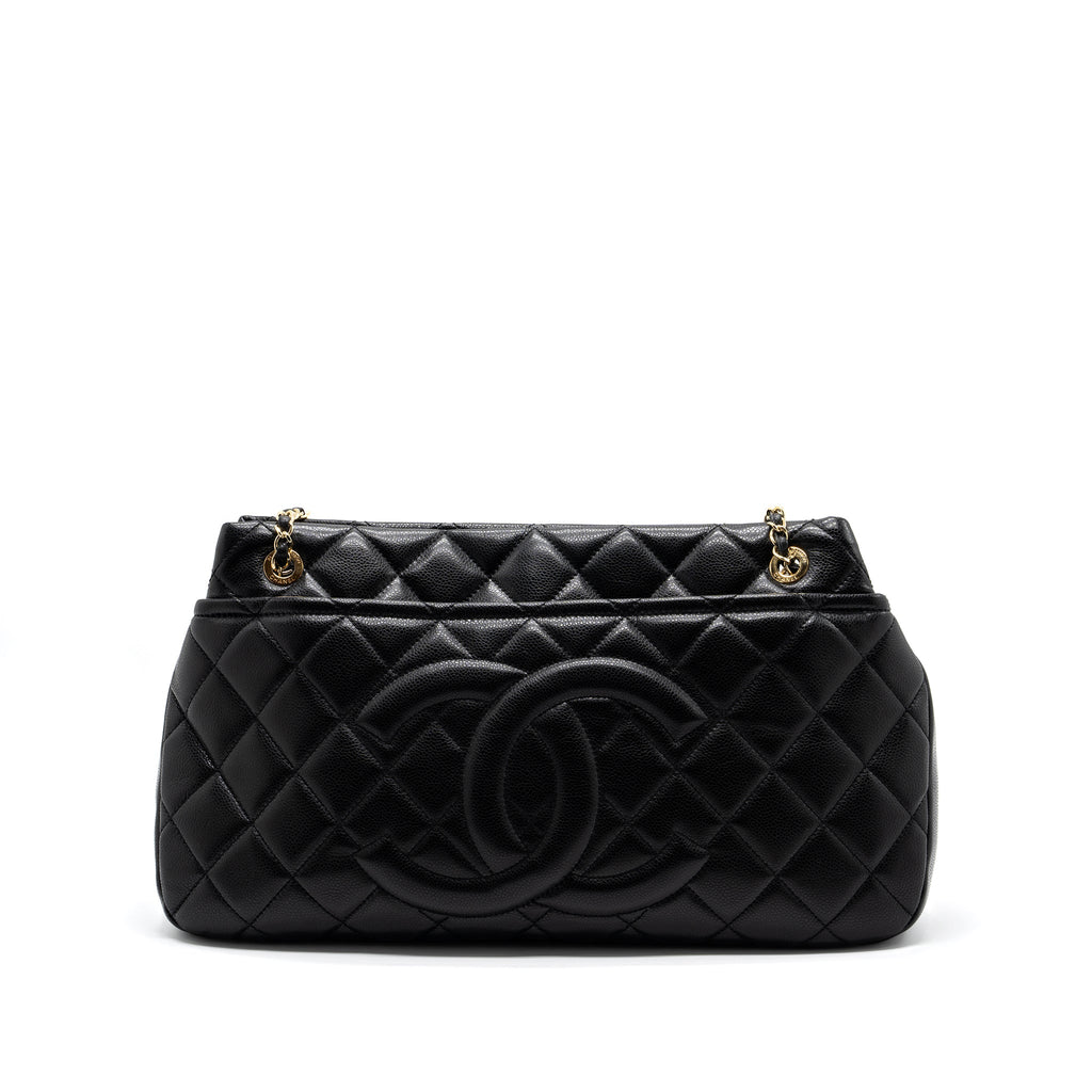 CHANEL MATELASSE CHAIN TOTE BAG CAVIAR BLACK GHW