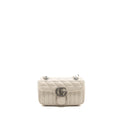 GUCCI MINI MARMONT CALFSKIN LEATHER CREAM SHW