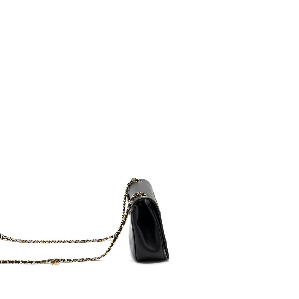 CHANEL SMALL FLAP BAG LAMBSKIN BLACK LGHW