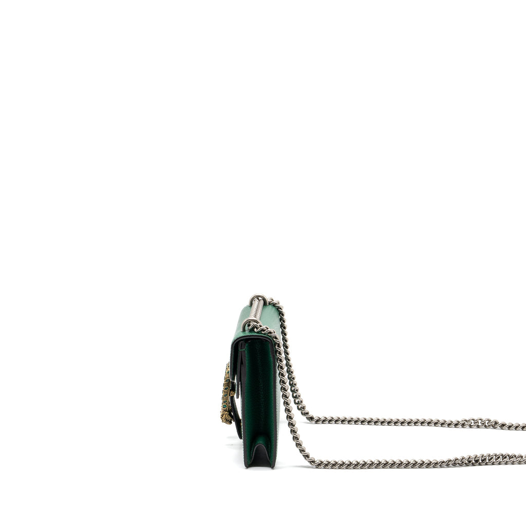 GUCCI DIONYSUS GG MINI BAG CALFSKIN GREEN SHW
