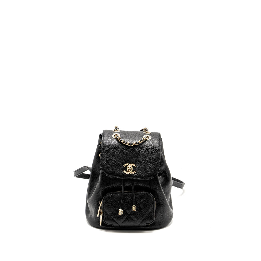 CHANEL AFFINITY BACKPACK CAVIAR BLACK LGHW (MICROCHIP)